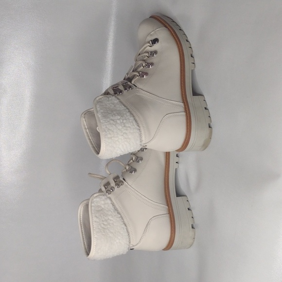 Marc Fisher Women's Leather Isalia Lace Up Boots 8.5 - Picture 7 of 10